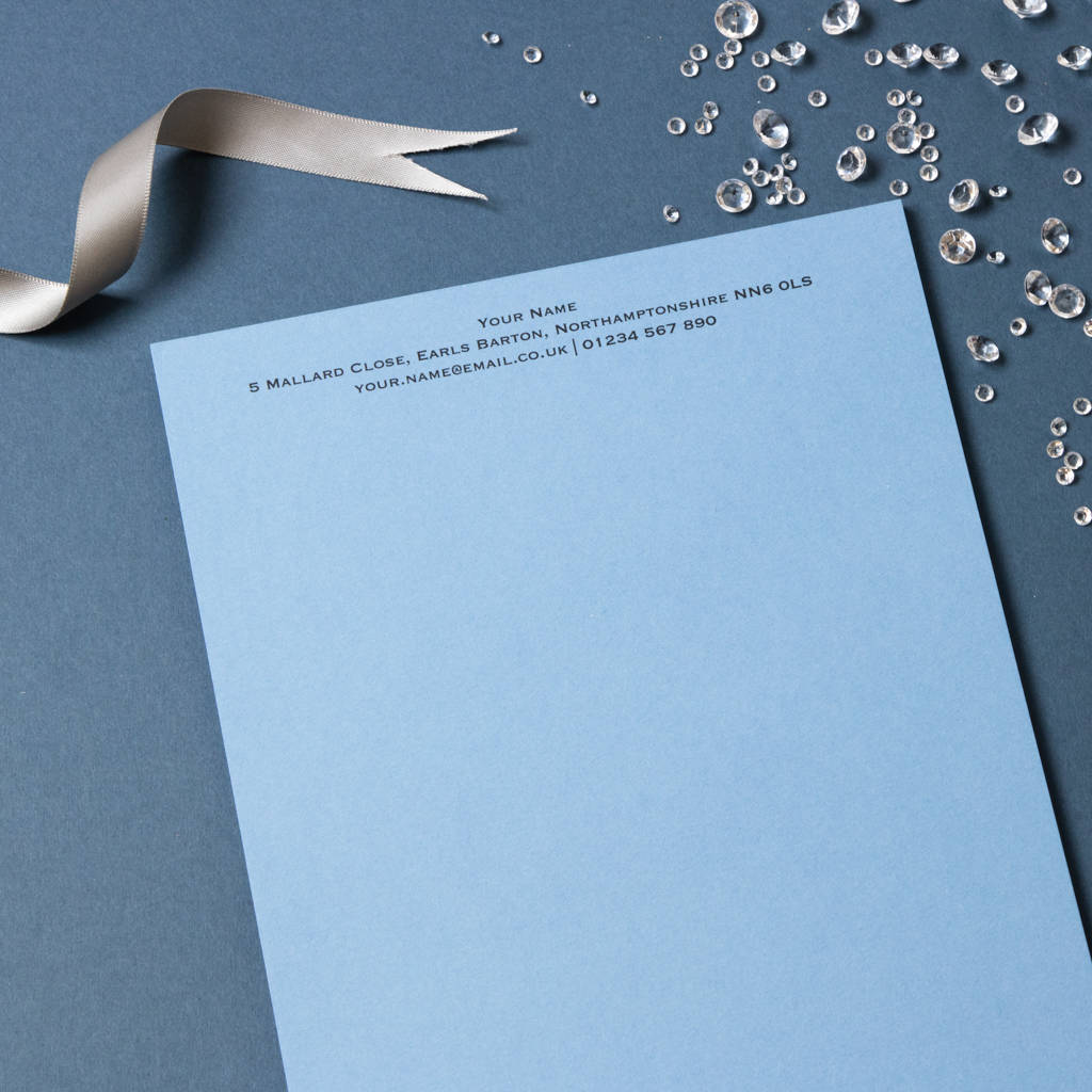 Personalised Luxury Writing Paper By Able Labels ...