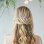 Orchis Gold Floral Wedding Hair Comb, thumbnail 2 of 4