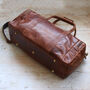 Brown Leather Travel Holdall Bag, thumbnail 3 of 6