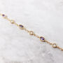 Gold Vermeil Plated Amethyst And White Topaz Bracelet, thumbnail 1 of 8