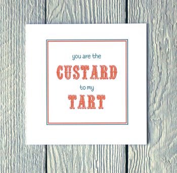 Personalised Custard Tart Card, 2 of 2