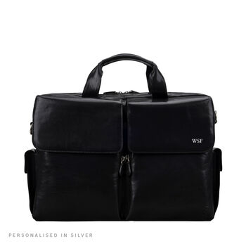 Luxury Leather Business Briefcase. 'The Lagaro', 12 of 12