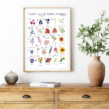 The A To Z Of Edible Flowers Print, 4 of 6