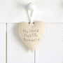 Personalised Hanging Heart Gift For 2nd Or Any Anniversary, thumbnail 6 of 12