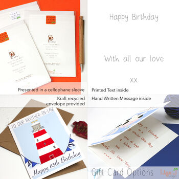 Personalised Lighthouse Age Birthday Card, 12 of 12