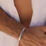 Silver 5mm Cuff Bracelet Adjustable Steel Minimal Gift, thumbnail 5 of 8