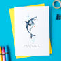 Personalised Daddy Shark Birthday/ Father's Day Card, thumbnail 1 of 3