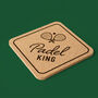 Square Cork Coaster 'Padel King' | Homeware | Tableware | Padel | Racket Sport, thumbnail 1 of 2