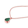 Teardrop Malachite Urn 18 K Rose Gold Plated Silver, thumbnail 2 of 5