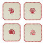 Sea Shells And Coral Set Of Four Embroidered Placemats, thumbnail 1 of 3