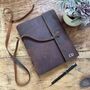 Personalised Brown Buffalo Leather Journal With Tie, thumbnail 3 of 5