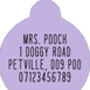 Lucky Little Lavender Daisies Custom ID Dog Tag, thumbnail 4 of 4