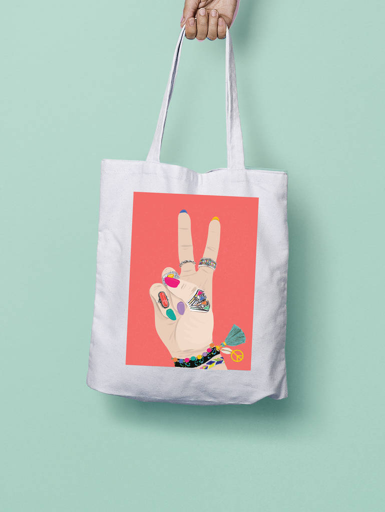 cute hippie tote bags