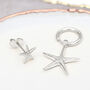 18ct Gold Plated Or Silver Mismatched Starfish Earrings, thumbnail 2 of 6