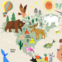 World Map Giclee Print Of Creatures Great And Small, thumbnail 2 of 12