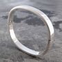 Chunky Sterling Silver Solid Oval Bangle, thumbnail 2 of 5