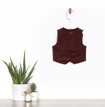 Wool Blend Vest For Baby Boys, 2 of 2