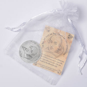 Shakespeare Quote Gifts. To Be Or Not To Be Pewter Coin, 8 of 10