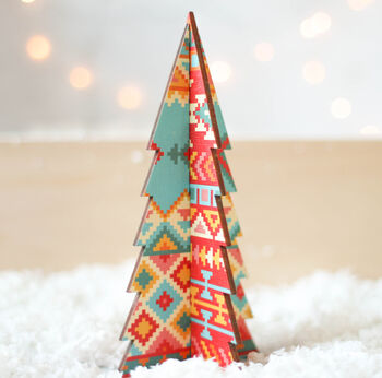 Christmas Tree Set, Aztec Design, 6 of 8