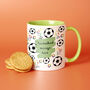 Choose Your Message Football Mug For Dad, thumbnail 5 of 8