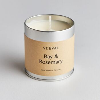 Bay And Rosemary Scented Tinned Candle, 2 of 4