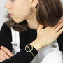 Modern 18ct Gold Handmade 'Luna' Circle Stud Earrings, thumbnail 3 of 3