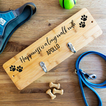 Personalised Dog Lead Hook And Accessories Holder, 3 of 5