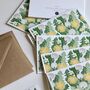 Dandelion Linocut Flower Notecards Set Of Eight, thumbnail 7 of 7