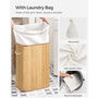 Bamboo Laundry Basket Foldable Clothes Hamper, thumbnail 4 of 7