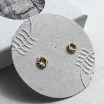 Small Textured Circle Studs, 11 of 11
