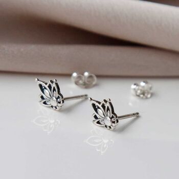 Sterling Silver Mini Botanical Studs, 6 of 11