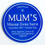 Personalised Blue Plaque Mouse Mat For Mum, thumbnail 4 of 5