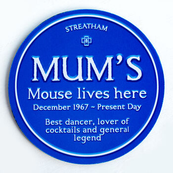 Personalised Blue Plaque Mouse Mat For Mum, 4 of 5