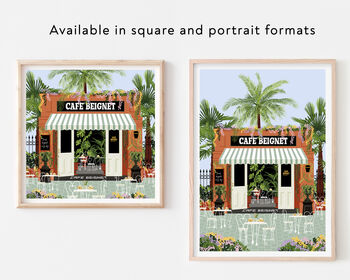 Cafe Beignet In New Orleans Art Print, 6 of 6
