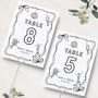 Hand Drawn Whimsical Wedding Table Numbers, thumbnail 1 of 6