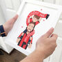 Hand Painted Personalised Football Fan Portrait, thumbnail 1 of 2