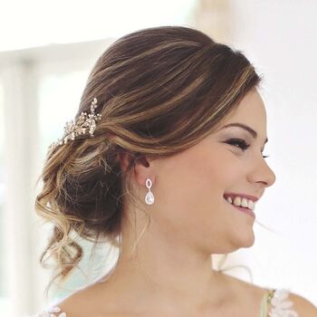 Sparkling Sterling Silver Crystal Drop Earrings, 2 of 4