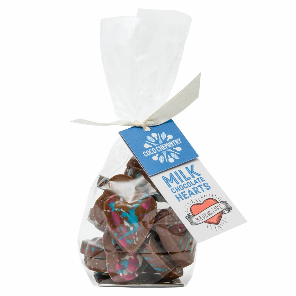 Mother's Day Milk Chocolate Hearts By COCOCHEMISTRY