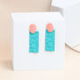 Frosted Clay Drop Earrings, thumbnail 4 of 6
