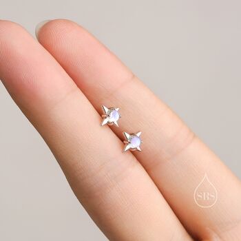 Delicate Starburst Stud Earrings, 7 of 11