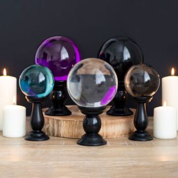 Mystical Purple Crystal Ball On Stand, 3 of 3