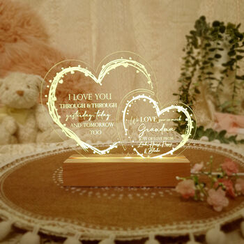 Personalised Mother's Day Light Up Acrylic Hearts, 7 of 12