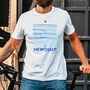 Personalised Mens Coastal Waves Holiday T Shirt, thumbnail 1 of 3