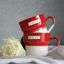 Ceramic Red Cuddle Mug Xoxo Love Heart, thumbnail 1 of 2