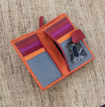 Woman's Personalised Orange Leather Wallet, 7 of 12