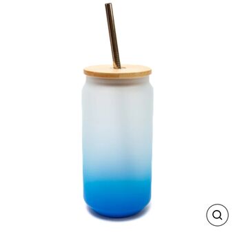 Personalised Frosted Glass Tumbler With Bamboo Lid, 4 of 5