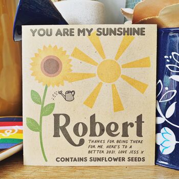 Personalised You Are My Sunshine Sunflower Seed Packet, 2 of 2