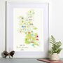 Map Of Buckinghamshire Art Print, thumbnail 1 of 5