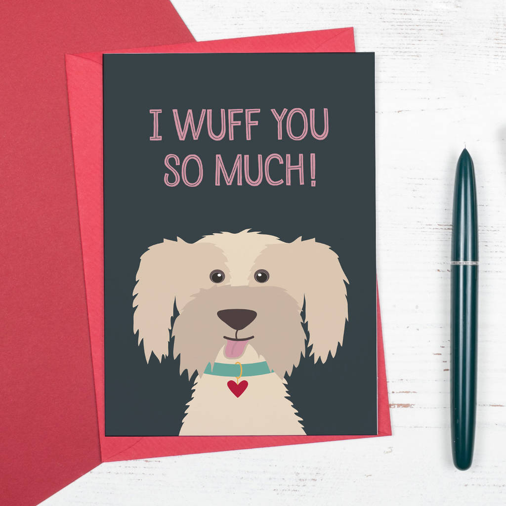 Funny Dog Love / Anniversary Card By Wink Design Funny Dog Love / Anniversary Card By Wink Design