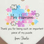 Personalised Pink Puzzle Gift For Teacher Appreciation Thank You, thumbnail 2 of 4